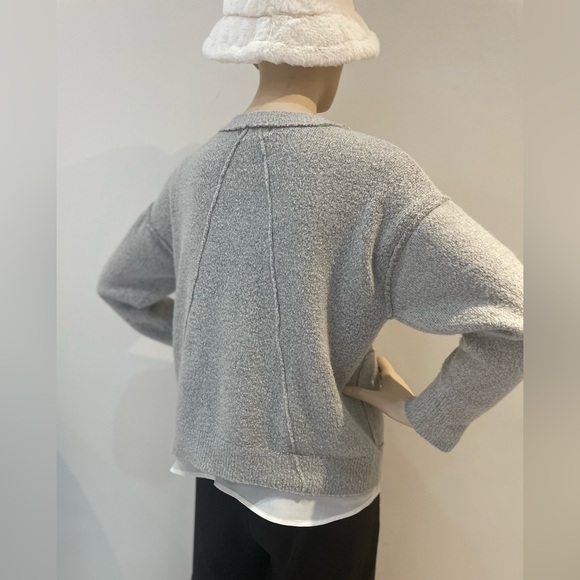 URBAN HERITAGE | Fleece touch Cardigan in gray Size Small - Picture 7 of 12